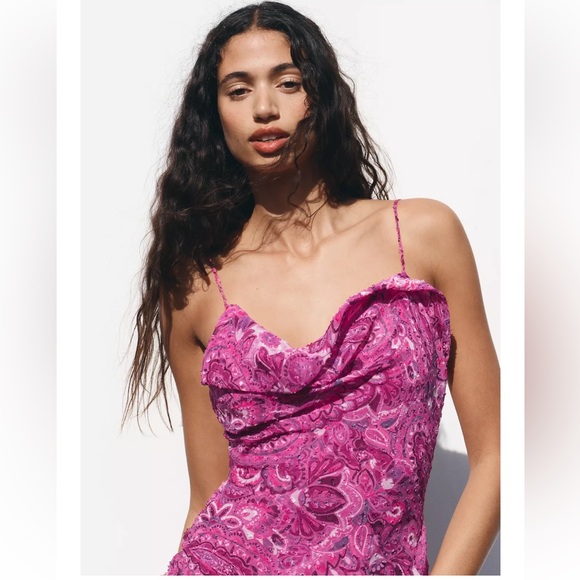 Zara Printed midi dress - Picture 3 of 10